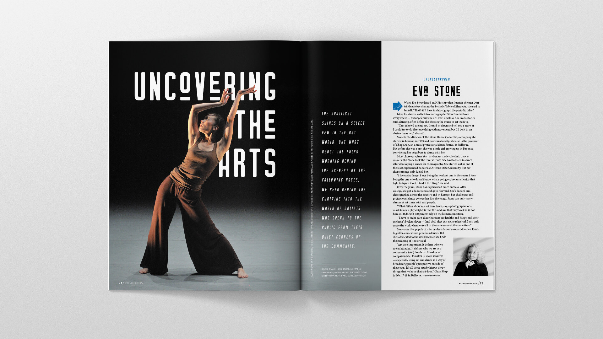 magazine spreads