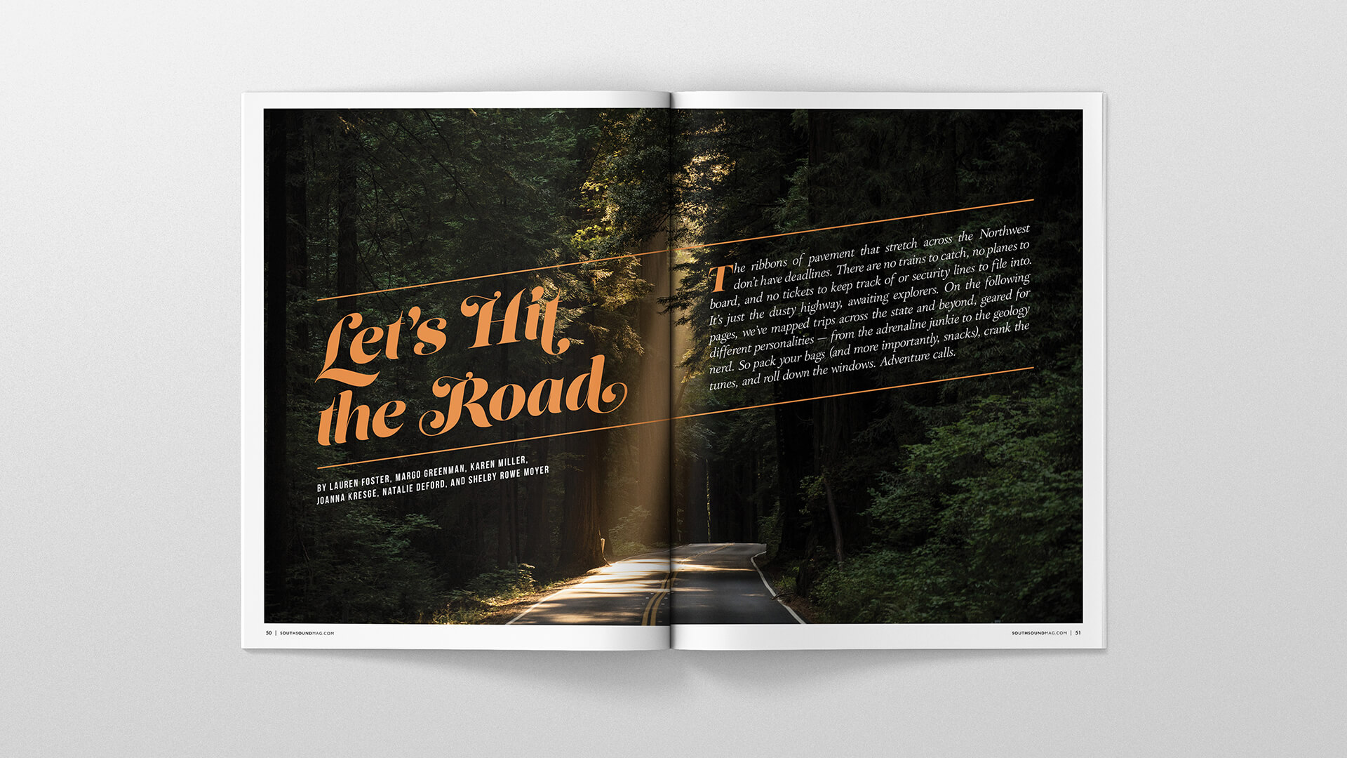 Road Trips Editorial Design